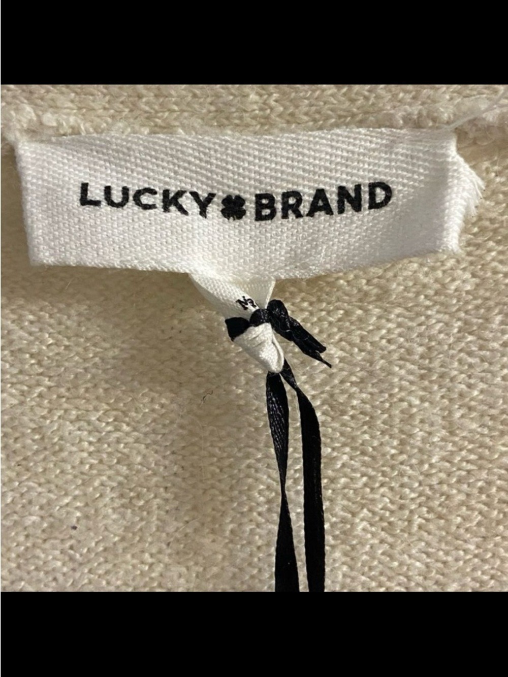Lucky Brand Cream and Black Fair Isle Midi Sweater Dress Large NWT - Picture 8 of 9